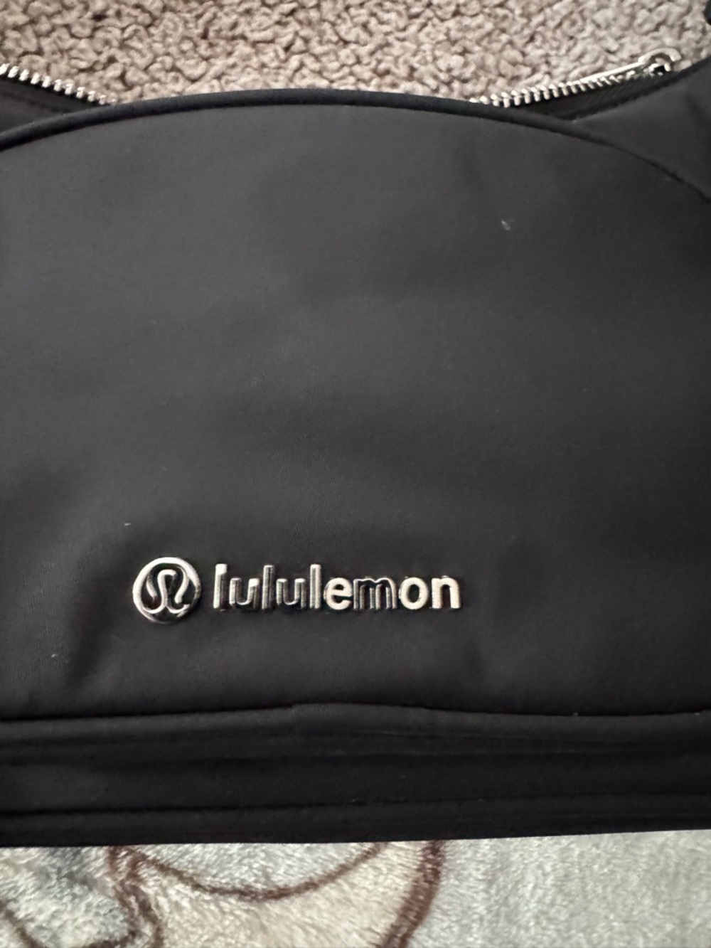 lululemon athletica Black Nylon Shoulder Belt Bag with Detachable Mini Pouch - Picture 2 of 8